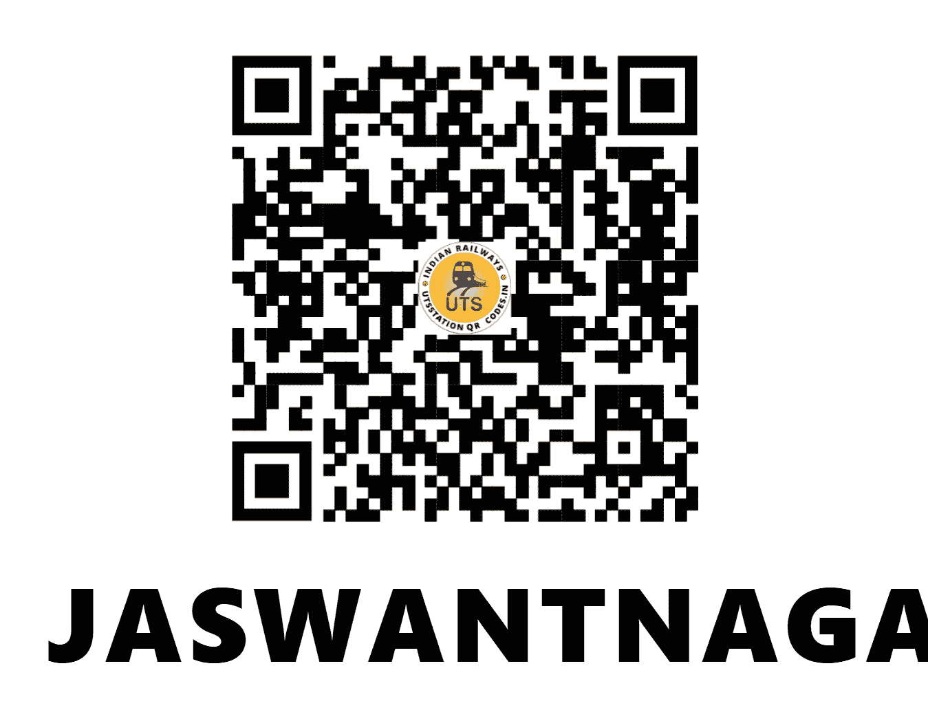 UTS QR Code for JASWANTNAGAR - JGR (NC - UTTAR PRADESH)